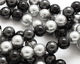 Grayscale Shell Pearl Mix Round 8mm