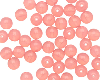 Czech Glass Milky Pink Round 6mm