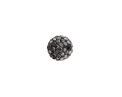 Jet Hematite Pave Round 10mm