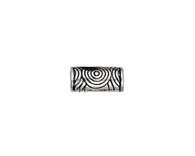 Pewter Spiral Tube (Large Hole) 13x6mm