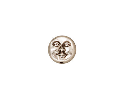 TierraCast Antique Silver (plated) Moon Face Bead 10mm