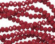 Oxblood Crystal Faceted Rondelle 10mm