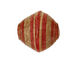 African Paper (red, beige) Bicone 25x22-23mm