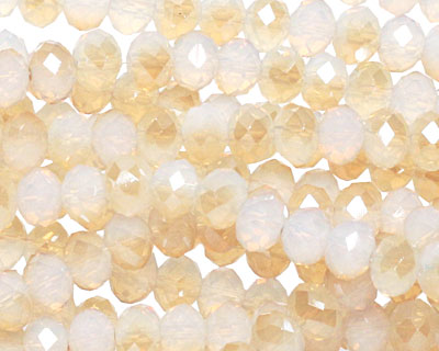 Antique Luster Opal Crystal Faceted Rondelle 4mm