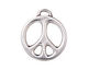 TierraCast Rhodium (plated) Peace Pendant 24x27mm