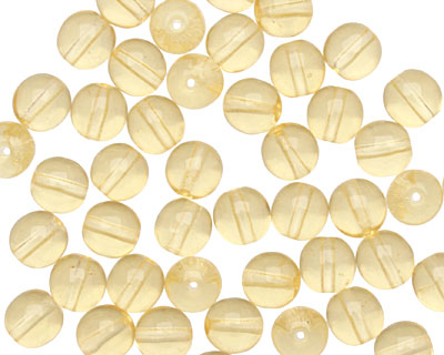 Czech Glass Light Topaz Round 6mm