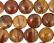Golden Zebra Jasper Puff Coin 12mm