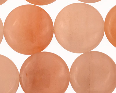 Peach Jade (nat.) Puff Coin 20mm