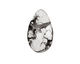 White Howlite Faceted Flat Teardrop 15x25mm