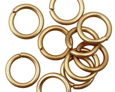 Gold Anodized Aluminum Jump Ring 14mm, 14 gauge (9.6mm inside diameter)