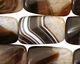 Black Sardonyx Twisted Thin Pillow 25x15mm