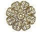 Stampt Antique Gold (plated) Daisy Filigree 36mm