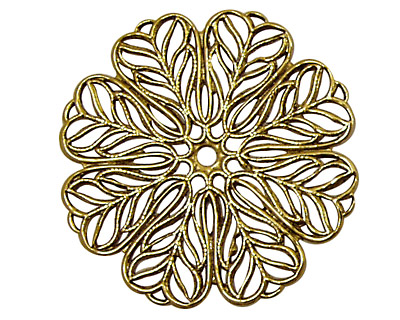 Stampt Antique Gold (plated) Daisy Filigree 36mm