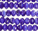 Czech Glass Marbled Cobalt Fire Polished Rondelle 6x9mm