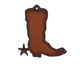 The Lipstick Ranch Rusted Iron Cowboy Boot Pendant 40x44mm