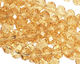 Light Topaz Crystal Faceted Rondelle 6mm