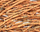 African Terra Cotta (dark) Ridged Tube 4-15x3-4mm