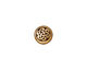 TierraCast Antique Gold (plated) Circle Triad Bead 10mm