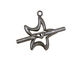 Gunmetal Stylized Star Toggle Clasp 24x20mm, 29mm bar