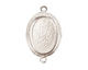 Nunn Design Sterling Silver (plated) Traditional Oval Bezel Pendant Link 31x19mm