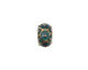 Grace Lampwork Teal w/ Metal Dots Rondelle 9x14mm