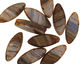 Czech Glass Lilac Picasso Horse Eye 18x8mm