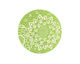 Lillypilly Lime Green Dahlia Anodized Aluminum Disc 25mm, 24 gauge