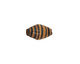 African Paper (beige, teal stripe) Rice 15x8-9mm