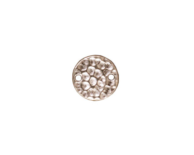TierraCast Rhodium (plated) Hammertone Round Link 11mm