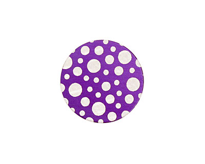 Lillypilly Purple Scattered Dots Anodized Aluminum Disc 19mm, 24 gauge
