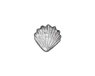 TierraCast Rhodium (plated) Large Shell Bead 13mm