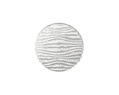 Lillypilly Silver Zebra Anodized Aluminum Disc 19mm, 22 gauge