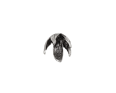 Rustic Charms Sterling Silver Leaf Bead Cap 8x11mm