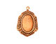 Stampt Antique Copper (plated) Feathered Edge Oval Setting 10x14mm