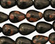 Black Leopardskin Jasper Teardrop 14x10mm