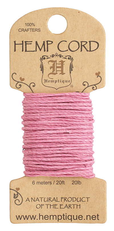 Light Pink Hemp Twine 20 lb, 20 ft