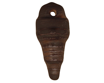 Earthenwood Studio Ceramic Pewter Black Spark Plug Pendant 18x41mm
