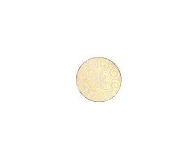 Lillypilly Gold Scrolling Daisy Anodized Aluminum Disc 11mm, 22 gauge