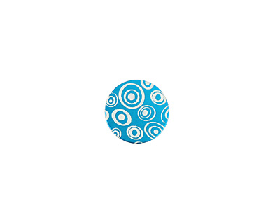 Lillypilly Turquoise Groovy Circles Anodized Aluminum Disc 11mm, 24 gauge