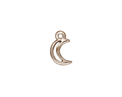 TierraCast Rhodium (plated) Crescent Charm 8x12mm