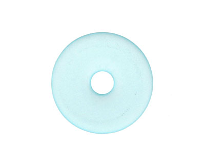 Turquoise Bay Recycled Glass Donut 25mm