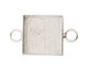 Silver (plated) Square Bezel Link 19mm