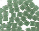 Czech Glass Prairie Green Square 6mm