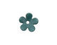 C-Koop Enameled Metal Peacock Blue 5 Petal 15mm