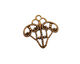 Stampt Antique Copper (plated) Blooming Flower Filigree 21x20mm