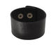 Black Leather Cuff Bracelet 1-1/2"