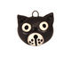 Earthenwood Studio Ceramic Spookyhead Black Kat Pendant 23x21mm