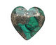 Malachite & Pyrite Heart Pendant 29x38mm