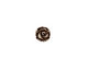 Golden Pyrite (silver tone) Carved Rose 7-8mm