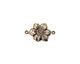 Stampt Antique Pewter (plated) Clematis Connector 17x10mm